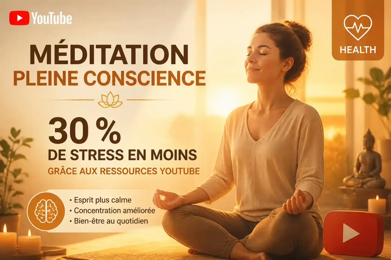Méditation pleine conscience : 30 % de stress en moins grâce aux ressources YouTube