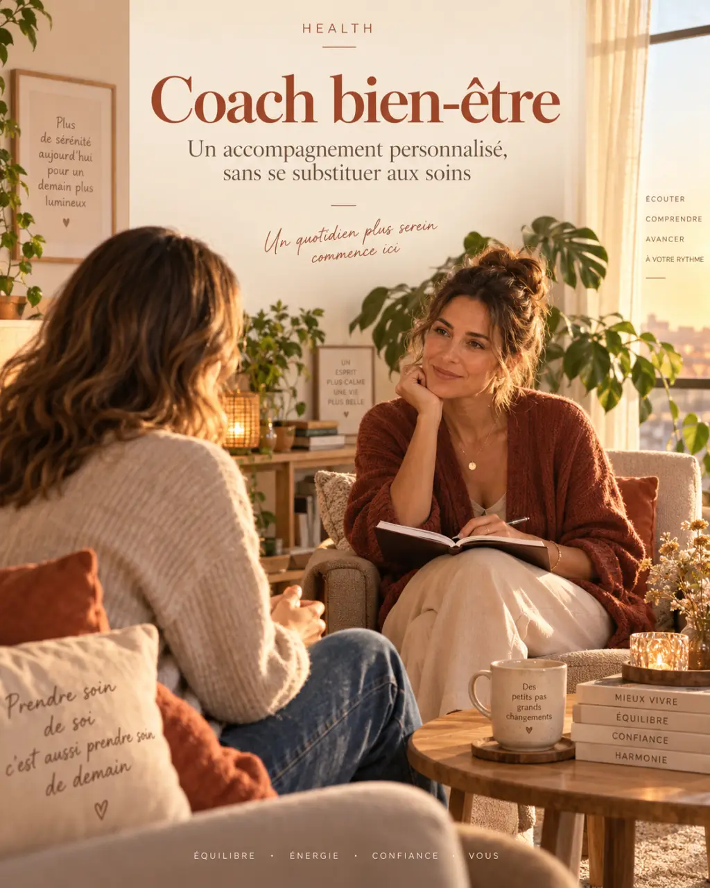 Coach bien-être : un accompagnement personnalisé, sans se substituer aux soins