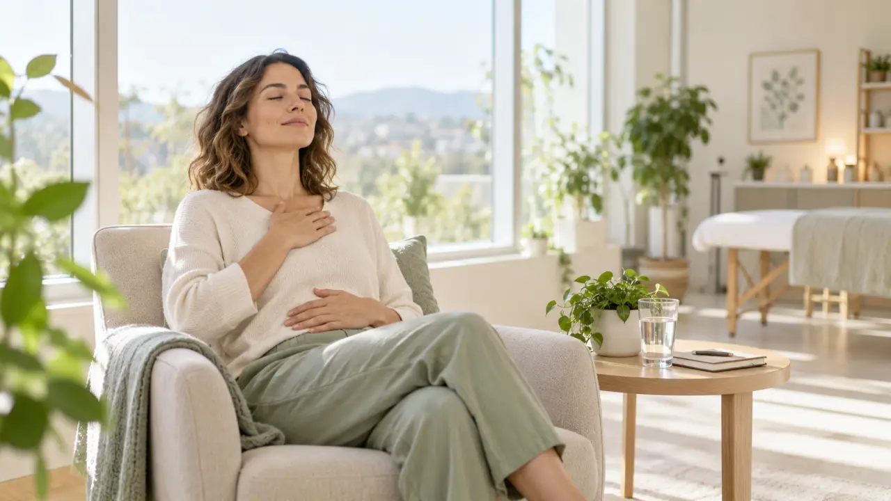 Espace lumineux et apaisant propice à la récupération et à la gestion du stress