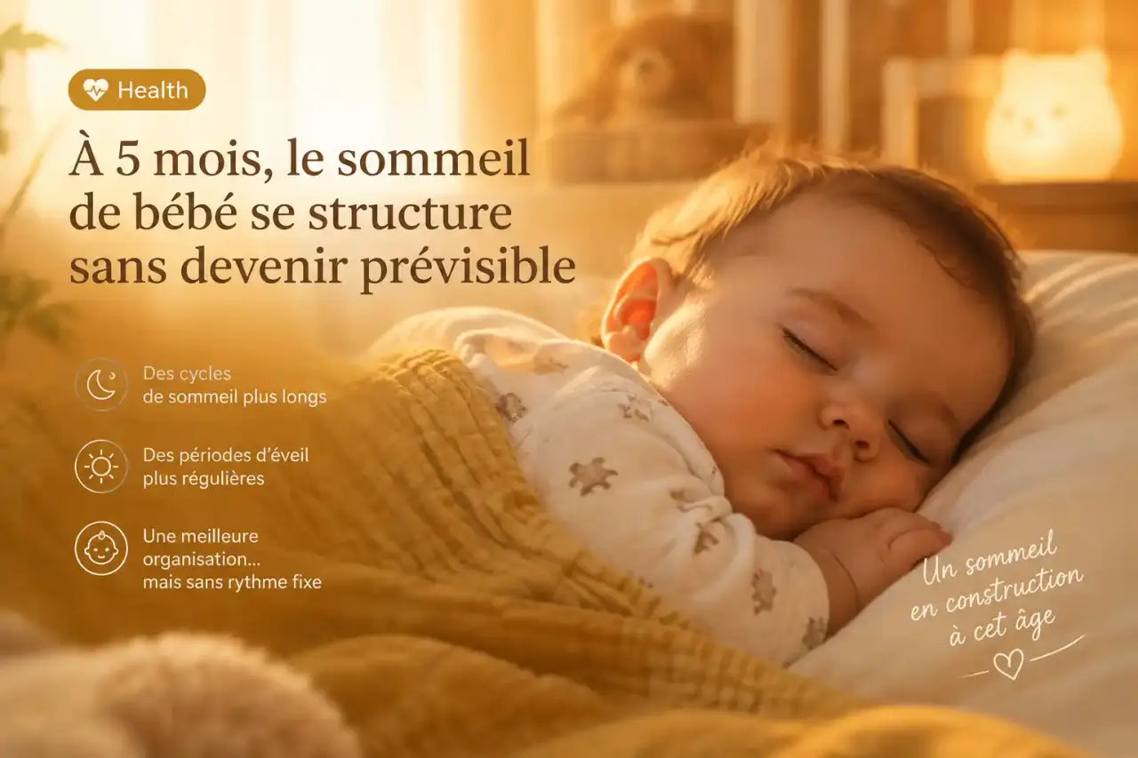 À 5 mois, le sommeil de bébé se structure sans devenir prévisible